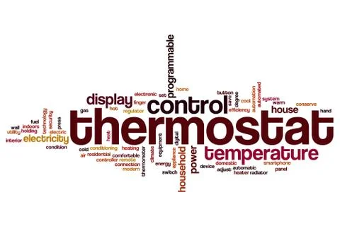 Thermostat word cloud Illustrazione stock