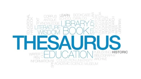 Thesaurus animated word cloud, text design animation. Kinetic typography. Stock Footage 78750400
