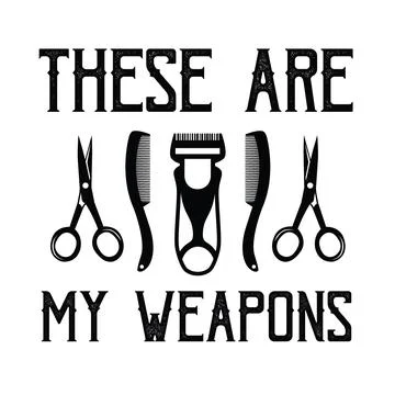 These are my weapons typography t shirt design, tee print, calligraphy Stock Illustration
