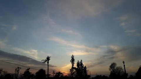 These are some clouds flying on the sky Foto stock