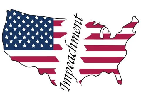 These Divided States of Impeachment Stock Illustration