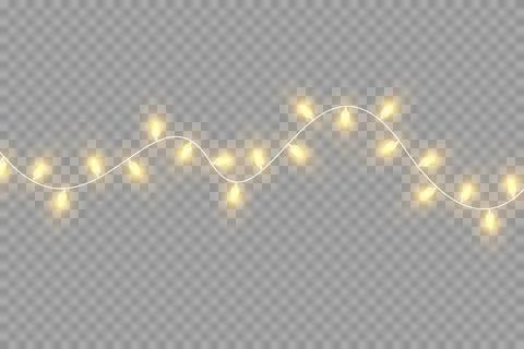 These Festive String Lights are Perfect for Decorating and Celebrating, and they Stock Illustration