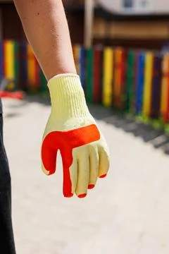 These Protective Work Gloves are designed specifically for outdoor activiti.. Stock Photos