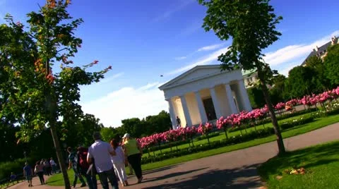 Theseus Temple, Vienna (dutch angle) Stock Footage 22239549