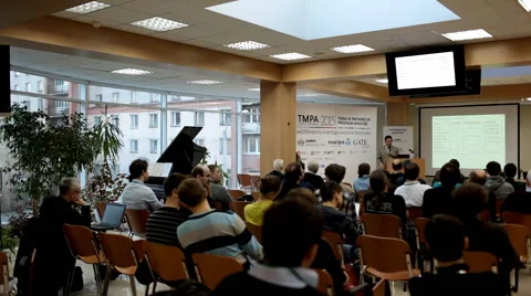 Thesis of Bertrand Meyer at the TMPA conference Stock Footage 56966712