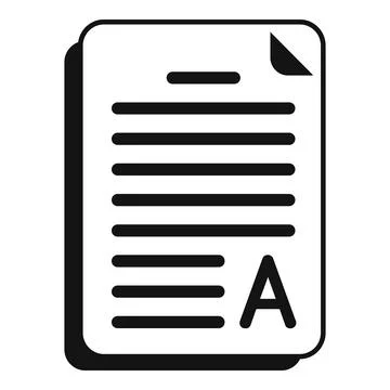 Thesis exam icon simple vector. Final study 스톡 일러스트