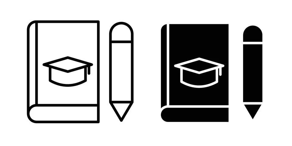 Thesis icon set, collection of vector icons Illustrazione stock