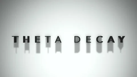 Theta decay title matte black text over a white base layer Stock Footage 301837747