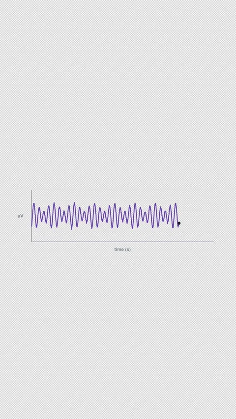 Theta Waves Clean No Text EEG Brain Wave Alpha 4K Vertical 9x16 Light Видео 339494083