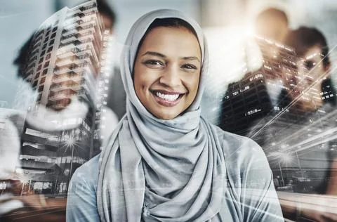 They pull out all the stops in the company. Portrait of a confident young Stock Photos