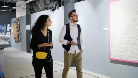 They spending their free time with art Stock Footage 118544882