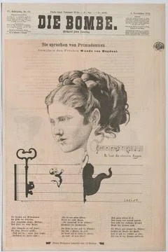 They spoke of prima ads ... devoted to the Miss Wanda von Bogdani; Notes (... Stock Photos