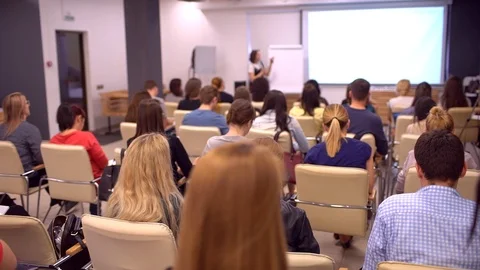 They talk about modern technologies and IT. Problems of digital security, IT Stock Footage 89768750