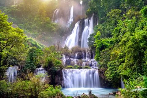 Thi Lo Su (Tee Lor Su) in Tak province. Thi Lo Su waterfall Stock Photos