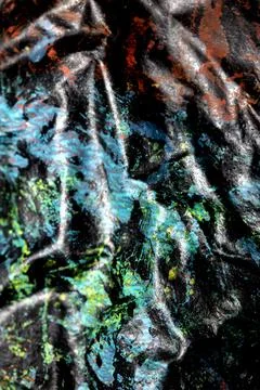 Thick abstract paint surface with heavy texture looking a bit like graffiti.. Stock Photos