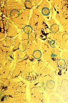 Thick abstract paint surface with heavy texture looking a bit like graffiti.. Stock Photos