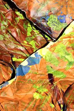 Thick abstract paint surface with heavy texture looking a bit like graffiti.. Stock Photos
