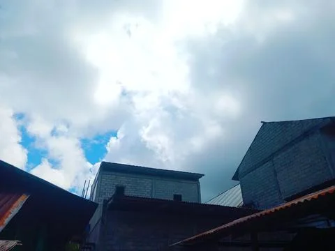 Thick and cloudy clouds in the afternoon Stock Photos