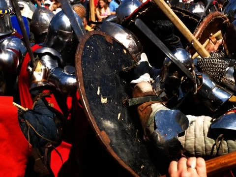 In the thick of battle Stock Photos