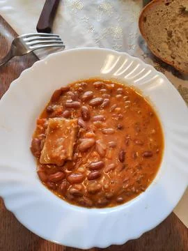Thick Bean Soup Scene Fotos Stock