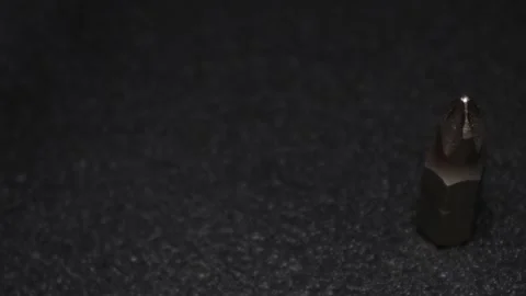 The thick black mechanical keyboard key connected to the blue switch on a black Stock Footage 253866031