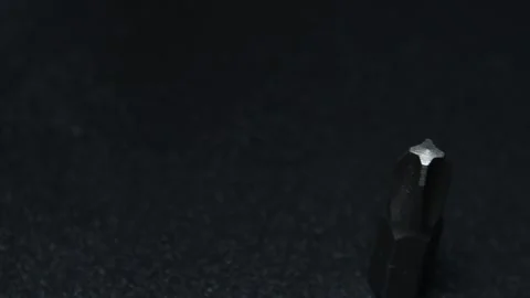 The thick black mechanical keyboard key connected to the blue switch on a black Stock Footage 253867651