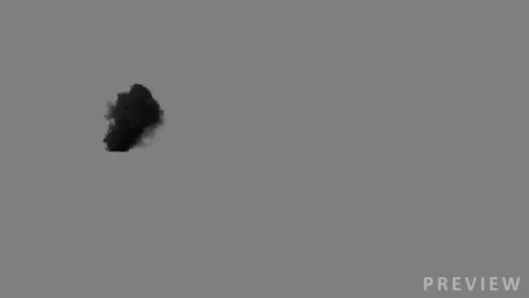 Thick Black Smoke - Bombed Building Effect Transparent Background Alpha 4K 24p Stock Footage 346491837