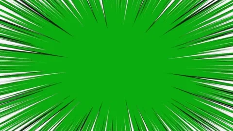 Thick black white radial lines animated on green screen effect comic manga Stock Footage 335218053