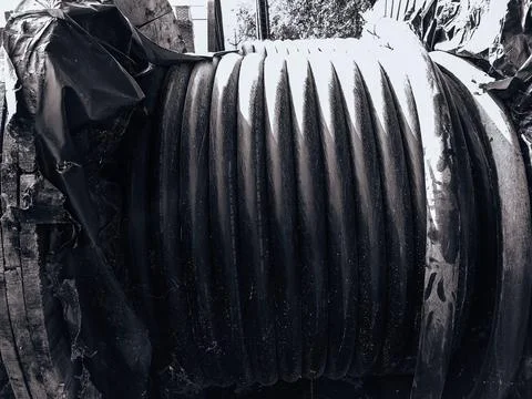 Thick black wire Stock Photos