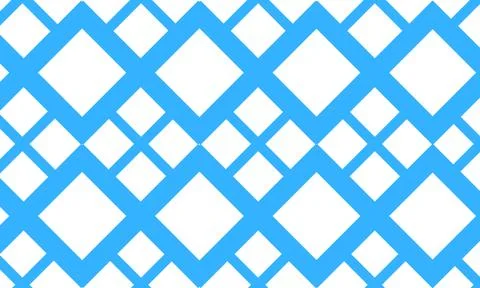 Thick blue diamond lattice pattern on white Stock Illustration
