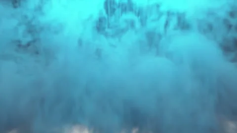 Thick blue smoke with red lighting creeps over the surface. bottom view Stock Footage 276317951