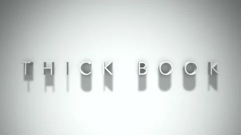 Thick book 3D title animation with shadows on a white background Stock Footage 297134910