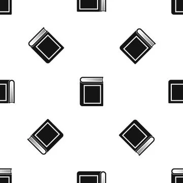 Thick book pattern seamless black Stockillustratie
