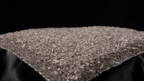 Thick brown and gray carpet rotating medium closeup 4k Stock Footage 108009530
