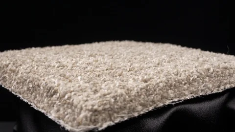 Thick brown carpet rotating medium closeup 4k Stock Footage 108009975