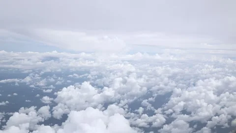 Thick cloud above the beautiful ocean of clouds over sea ocean coast landsc.. Video stock 248960729
