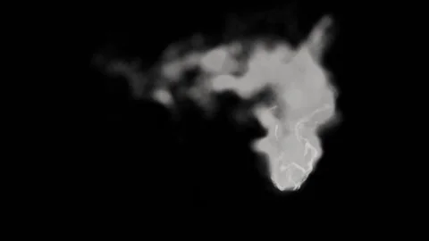 A thick cloud of dust moves in a spiral on a black background. Stock Footage 221695573