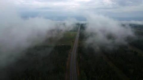 Thick clouds, above the clouds, in the clouds, above the clouds Stock Footage 252490782