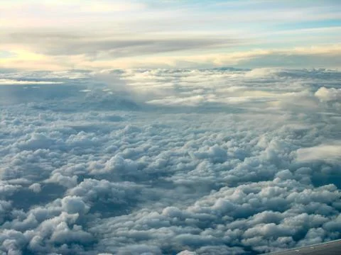 Thick Clouds from Airplane Foto stock
