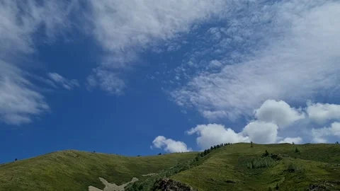 Thick clouds are rapidly floating across the sky with acceleration Stock Footage 202170996