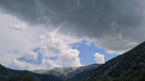 Thick clouds are rapidly floating across the sky with acceleration Stock Footage 202171095