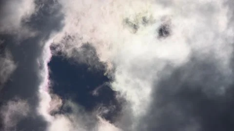 Thick clouds cover the sky. Stock Footage 142258393