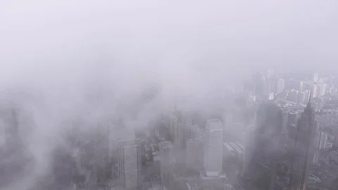 Thick clouds float over Guangzhou Video stock 113162027