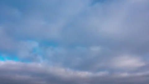 Thick clouds fly across the blue sky. timelapse Stock Footage 142818203