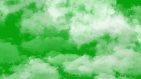Thick Clouds Movement on Green Screen Background Stock Footage 320467786
