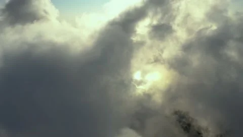 Thick clouds of smoke swirling in the sky. Stock Footage 171309487