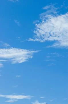Thick clouds in summer blue sky. Cloudy bright beauty in the sun, bright an.. Stock Photos