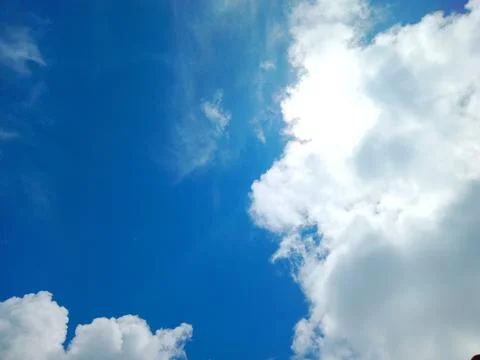 Thick clouds in the village Stock Photos