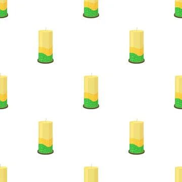 Thick decorative candle pattern seamless vector Illustrazione stock