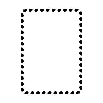 Thick Dot Grid Rounded Square Border Frame Bold Vector Stock Illustration